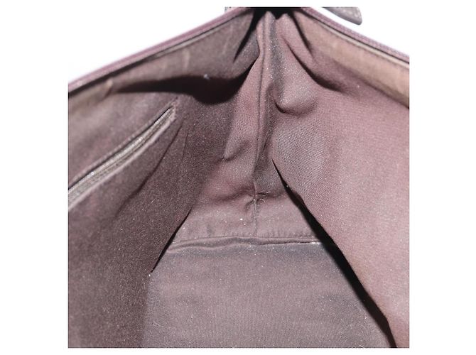 Borsa Tote GUCCI GG Canvas Abbey Outlet Marrone Scuro Argento 268640 Auth gh2299 - vista 18