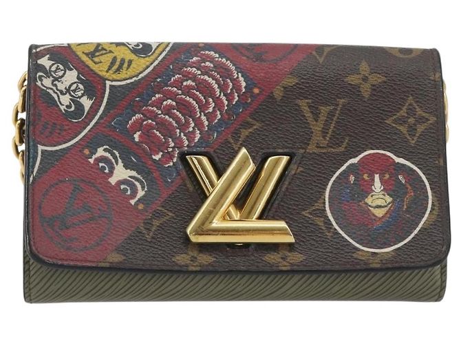 Borsa a tracolla LOUIS VUITTON Monogram Kabuki Twist MM LV Auth 167444A Monogramma - vista 13