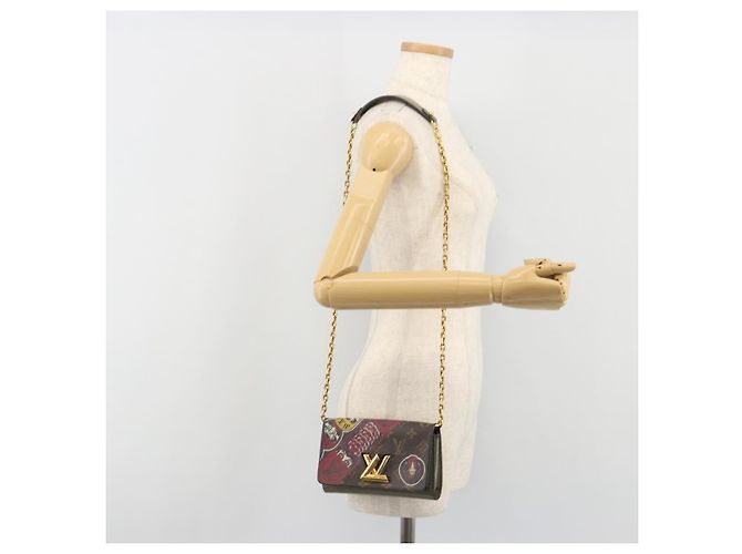 Borsa a tracolla LOUIS VUITTON Monogram Kabuki Twist MM LV Auth 167444A Monogramma - vista 25