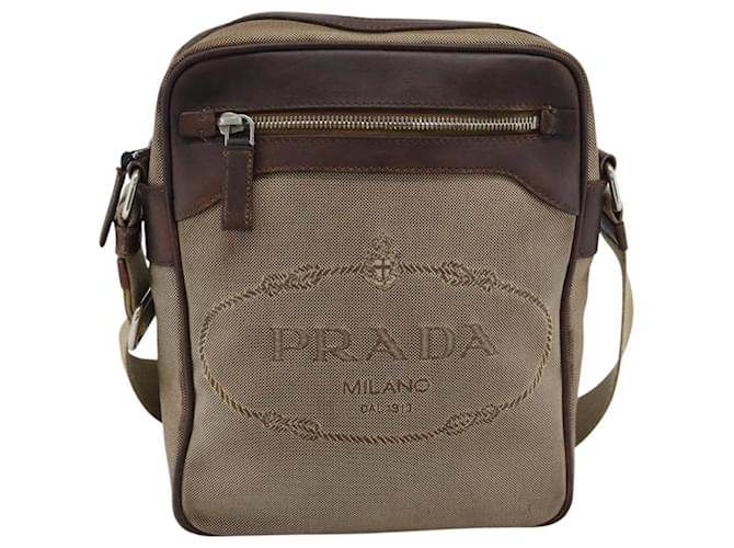 Borsa a Tracolla PRADA Canvas Beige Silver Auth bs36669 Argento - vista 13