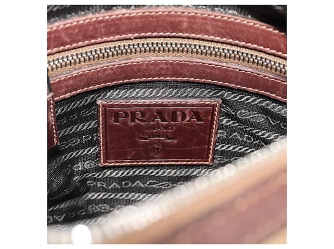 Borsa a Tracolla PRADA Canvas Beige Silver Auth bs36669 Argento - vista 19