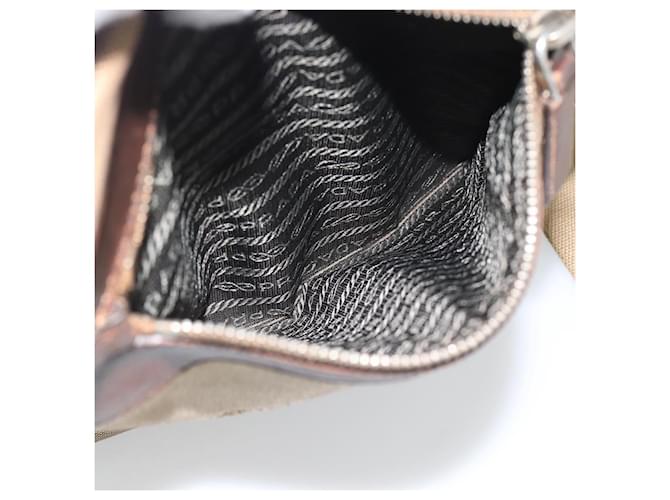 Borsa a Tracolla PRADA Canvas Beige Silver Auth bs36669 Argento - vista 24