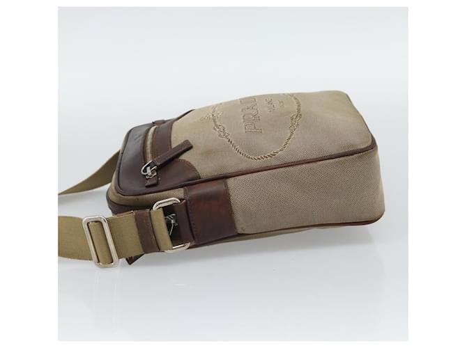 Borsa a Tracolla PRADA Canvas Beige Silver Auth bs36669 Argento - vista 3