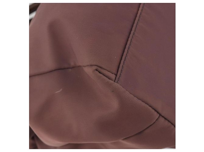 Borsa a mano Salvatore Ferragamo Vala Nylon 2way Marrone Tono Oro Auth BA14653 - vista 18