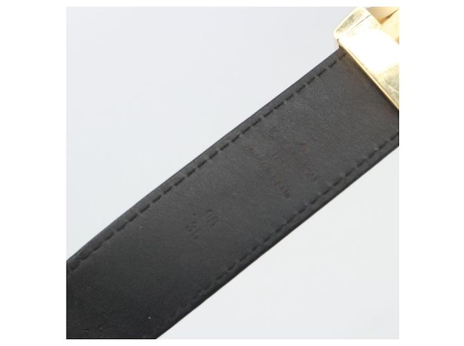 LOUIS VUITTON Gürtel Multicolor LV cut Belt Black M6890 LV Auth 193765V Schwarz - Ansicht 11