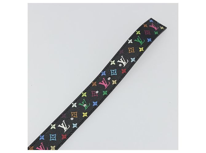 LOUIS VUITTON Gürtel Multicolor LV cut Belt Black M6890 LV Auth 193765V Schwarz - Ansicht 13