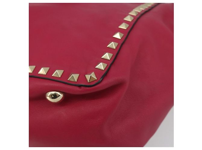 Borsa Tote VALENTINO Studs in pelle 2way Rosa Tono Oro Auth BA14571 - vista 15