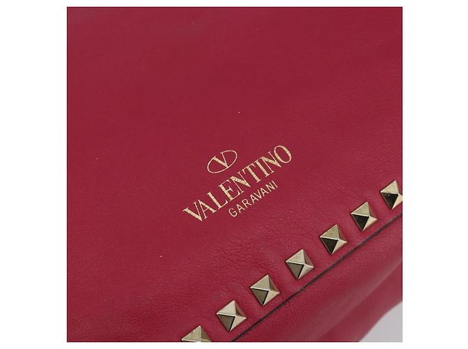 Borsa Tote VALENTINO Studs in pelle 2way Rosa Tono Oro Auth BA14571 - vista 18