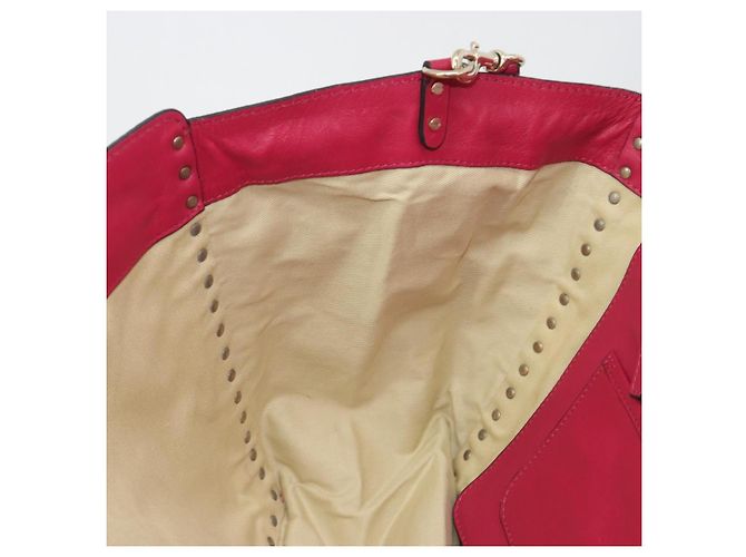 Borsa Tote VALENTINO Studs in pelle 2way Rosa Tono Oro Auth BA14571 - vista 22