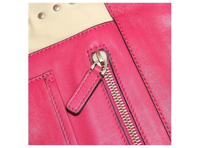 Borsa Tote VALENTINO Studs in pelle 2way Rosa Tono Oro Auth BA14571 - vista 23