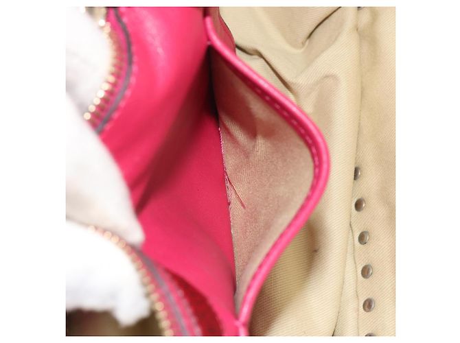 Borsa Tote VALENTINO Studs in pelle 2way Rosa Tono Oro Auth BA14571 - vista 25
