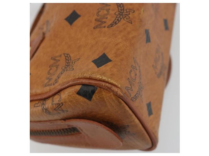 MCM Logogram Vicetos Mini Boston Bag PVC Leather 2way Brown Gold Auth 192428A Tasche Braun Golden - Ansicht 10