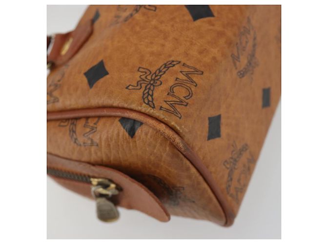 MCM Logogram Vicetos Mini Boston Bag PVC Leather 2way Brown Gold Auth 192428A Tasche Braun Golden - Ansicht 16