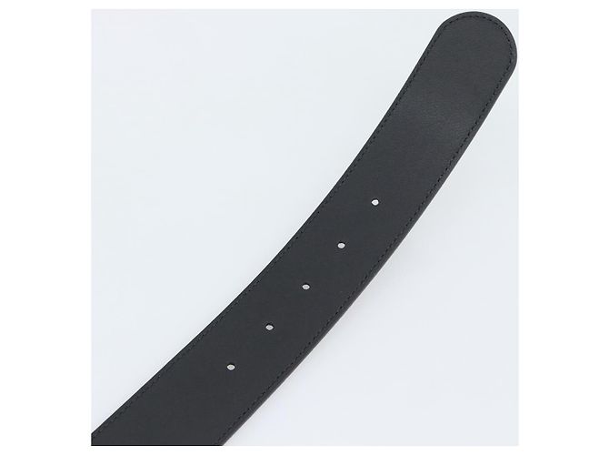 Cintura GUCCI GG Supreme Interlocking G Belt PVC 53.1"" Black 703147 Auth BA14141V Nero Argento - vista 9
