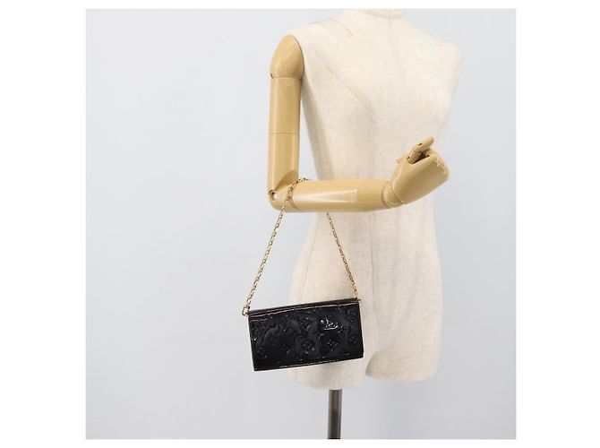 LOUIS VUITTON Monogram Vernis Portefeiulle Sarah Chain M90088 LV Auth gh2334V Bordò - vista 23