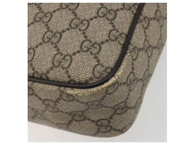 Sac à épaule GUCCI GG Supreme PVC Beige Gold 233268 Auth 195210 Doré - vue 10