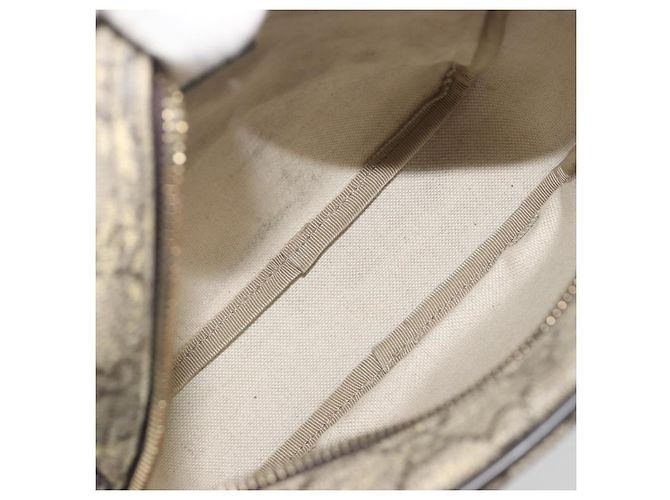 Sac à épaule GUCCI GG Supreme PVC Beige Gold 233268 Auth 195210 Doré - vue 11