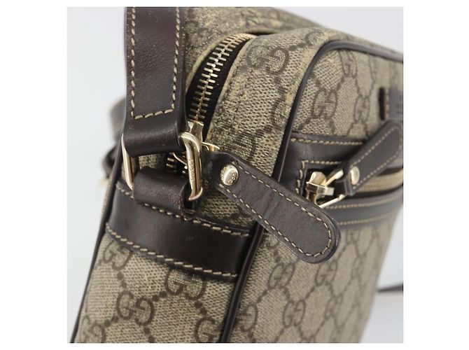 Sac à épaule GUCCI GG Supreme PVC Beige Gold 233268 Auth 195210 Doré - vue 18