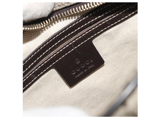 Sac à épaule GUCCI GG Supreme PVC Beige Gold 233268 Auth 195210 Doré - vue 19