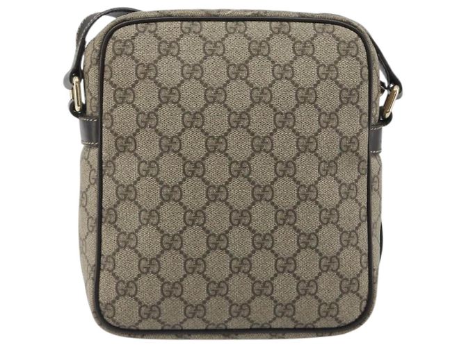 Sac à épaule GUCCI GG Supreme PVC Beige Gold 233268 Auth 195210 Doré - vue 2