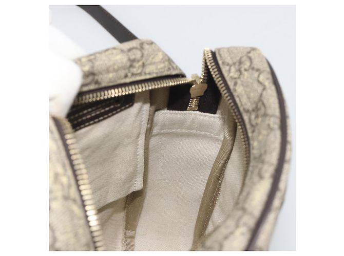 Sac à épaule GUCCI GG Supreme PVC Beige Gold 233268 Auth 195210 Doré - vue 20