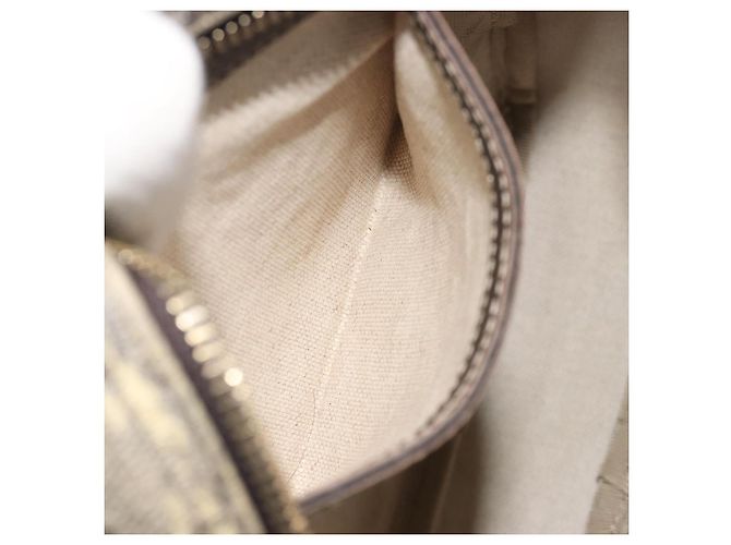 Sac à épaule GUCCI GG Supreme PVC Beige Gold 233268 Auth 195210 Doré - vue 22