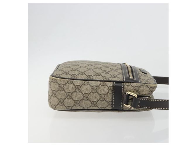 Sac à épaule GUCCI GG Supreme PVC Beige Gold 233268 Auth 195210 Doré - vue 3