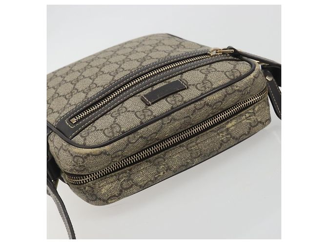 Sac à épaule GUCCI GG Supreme PVC Beige Gold 233268 Auth 195210 Doré - vue 6
