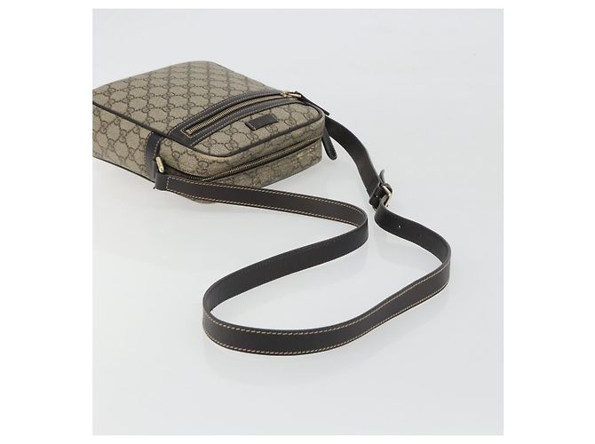 Sac à épaule GUCCI GG Supreme PVC Beige Gold 233268 Auth 195210 Doré - vue 8