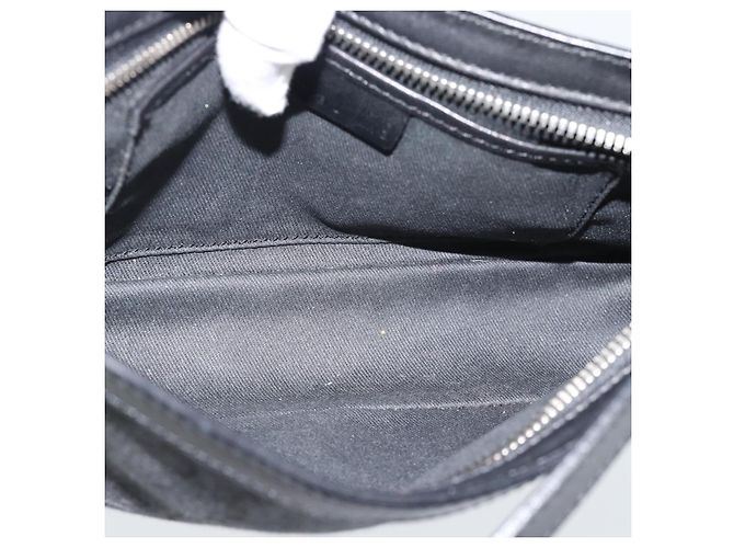 Céline Borsa a tracolla CELINE C Macadam Canvas Nero Argento Auth 193919A - vista 11