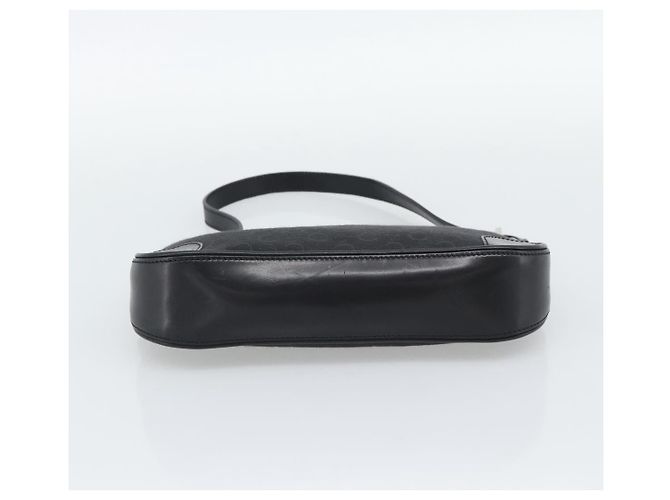 Céline Borsa a tracolla CELINE C Macadam Canvas Nero Argento Auth 193919A - vista 5