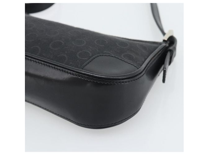 Céline Borsa a tracolla CELINE C Macadam Canvas Nero Argento Auth 193919A - vista 9