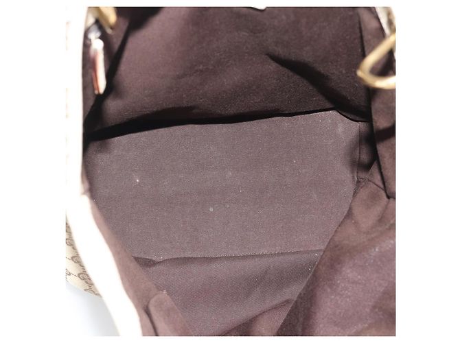 Borsa Tote GUCCI GG Canvas Beige Tono Oro 120836 Auth BA14589 - vista 10