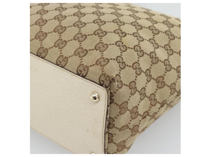Borsa Tote GUCCI GG Canvas Beige Tono Oro 120836 Auth BA14589 - vista 15