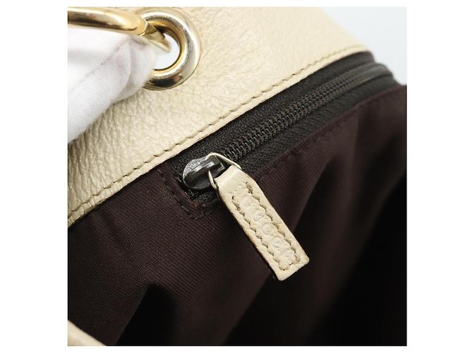 Borsa Tote GUCCI GG Canvas Beige Tono Oro 120836 Auth BA14589 - vista 20