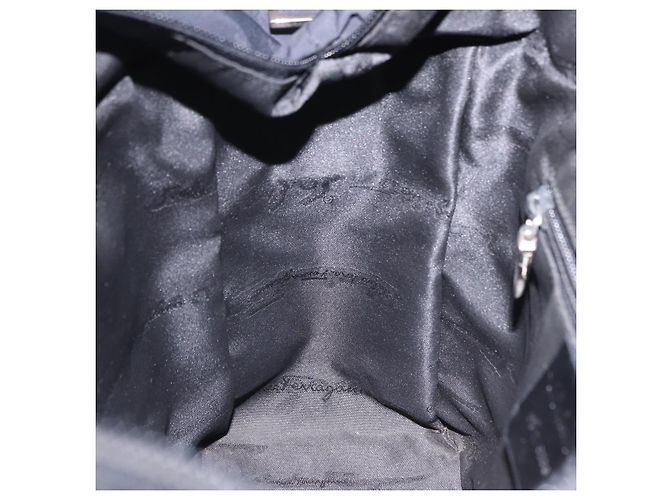 Borsa a mano Salvatore Ferragamo Canvas Black Silver Auth BA14183 Nero Argento - vista 19