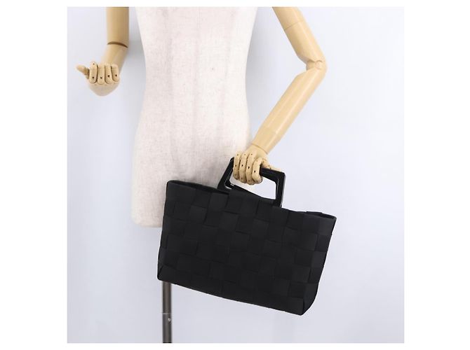 Borsa a mano Salvatore Ferragamo Canvas Black Silver Auth BA14183 Nero Argento - vista 22