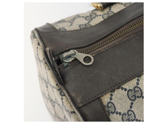 Borsa a Mano GUCCI GG Supreme PVC Pelle Navy Tono Oro Auth 194149 Blu navy - vista 10
