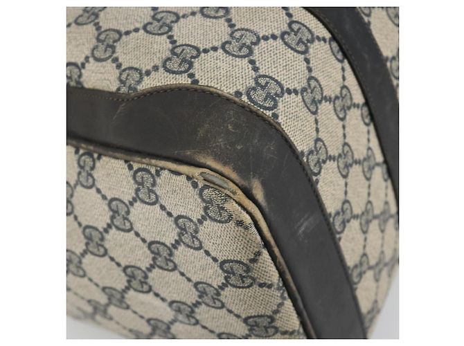 Borsa a Mano GUCCI GG Supreme PVC Pelle Navy Tono Oro Auth 194149 Blu navy - vista 15
