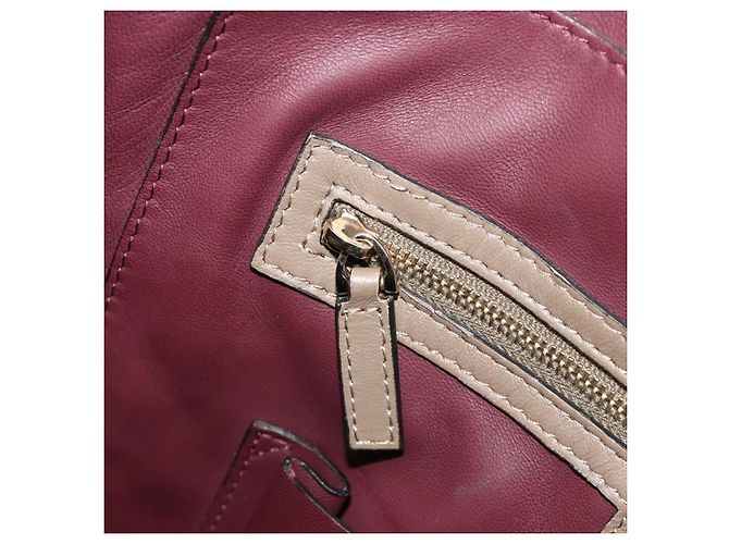 Borsa Tote VALENTINO Studs Marrone Oro Auth bs36602 D'oro - vista 21