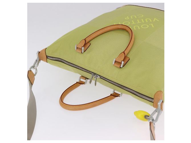 LOUIS VUITTON Damier Geant America Cube Bag Canvas Yellow M80633 Auth BA13761A Giallo - vista 14