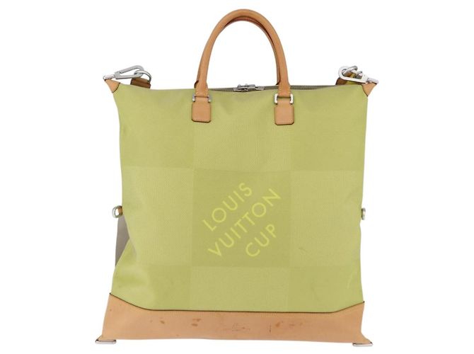 LOUIS VUITTON Damier Geant America Cube Bag Canvas Yellow M80633 Auth BA13761A Giallo - vista 2