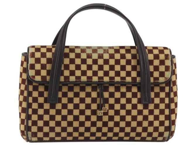 LOUIS VUITTON Damie Sovage Lion Hand Bag Black M92131 LV Auth bs36584 Nero - vista 13