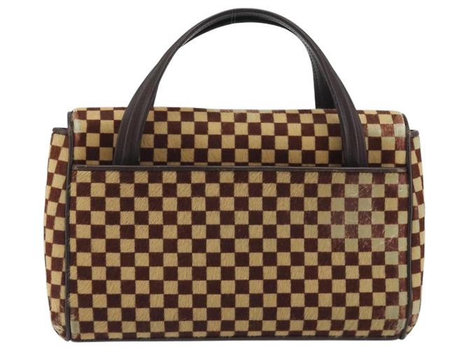 LOUIS VUITTON Damie Sovage Lion Hand Bag Black M92131 LV Auth bs36584 Nero - vista 2