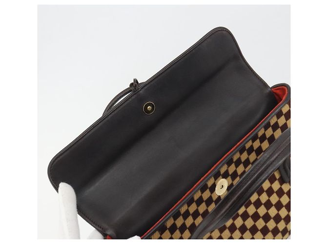 LOUIS VUITTON Damie Sovage Lion Hand Bag Black M92131 LV Auth bs36584 Nero - vista 20