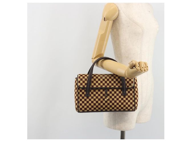 LOUIS VUITTON Damie Sovage Lion Hand Bag Black M92131 LV Auth bs36584 Nero - vista 25