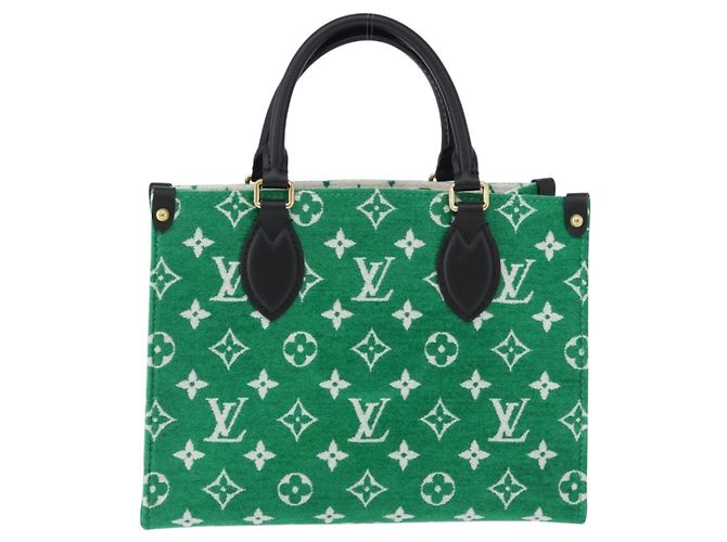 LOUIS VUITTON Monogram Jacquard Velvet On The Go PM Green M46216 Auth 193752SAM Verde - vista 13