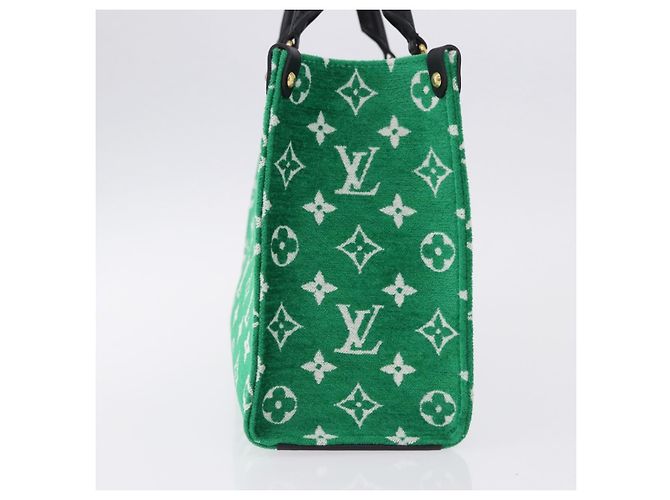 LOUIS VUITTON Monogram Jacquard Velvet On The Go PM Green M46216 Auth 193752SAM Verde - vista 3