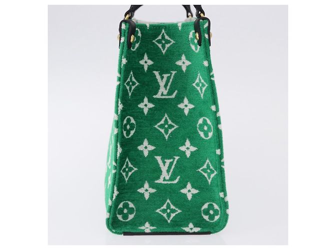 LOUIS VUITTON Monogram Jacquard Velvet On The Go PM Green M46216 Auth 193752SAM Verde - vista 4