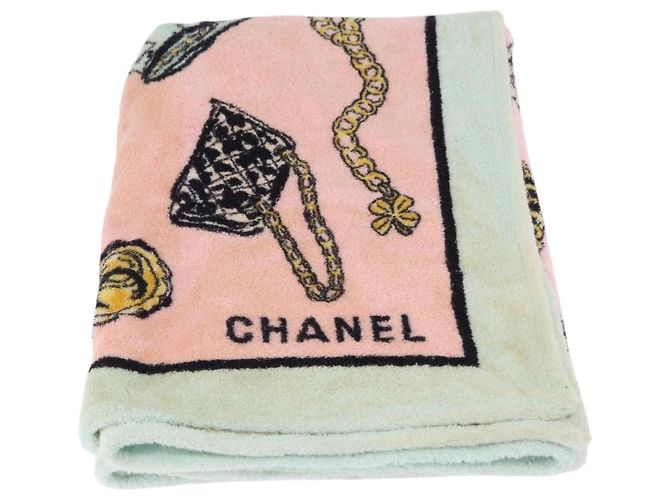 CHANEL Beach Towel Cotton Multicolor CC Auth 188084 Multiple colors - view 2